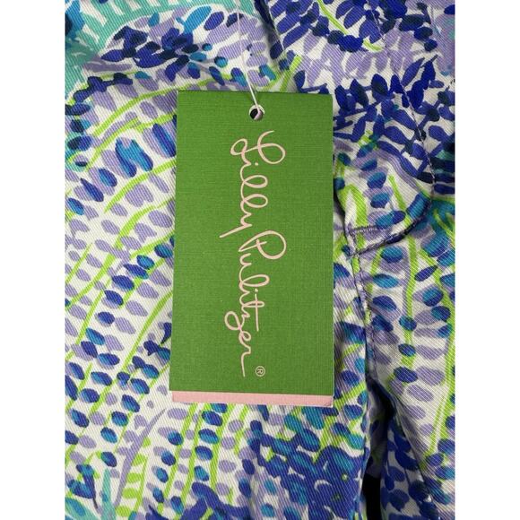 NWT Lilly Pulitzer Shanna Stretch Crop Pants Fantasea Size 00 purple green - Picture 3 of 8